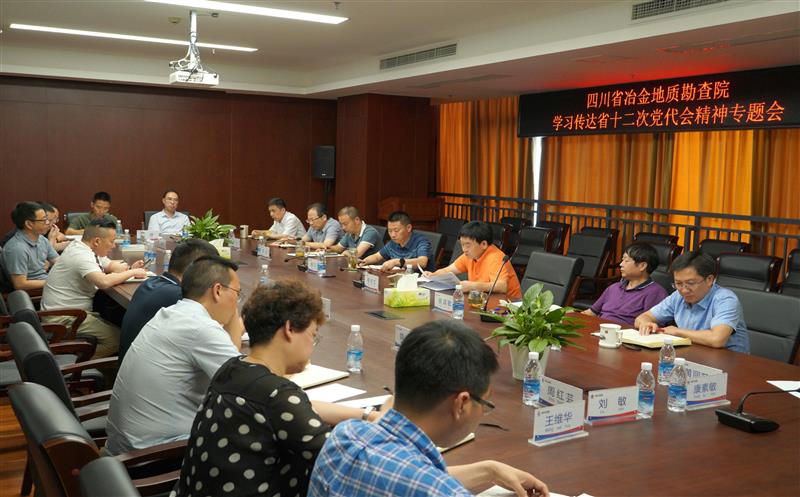 地勘院召开学习转达省第十二次党代会精神专题会