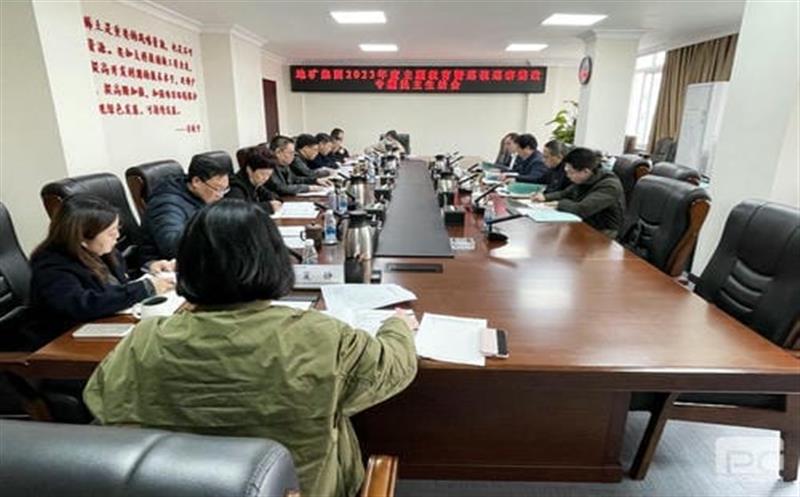 集团向导带队到地矿集团督导主题教育暨巡视巡察整改专题民主生涯会
